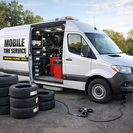 Full mobile tire service at your door step